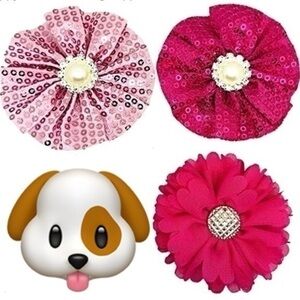 5 for $25! Sparkle / Sequin / Pearl Dog/Cat Collar Embellishment, Bow, Flowers!